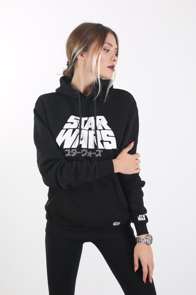 VALERİE TAYLOR Kadın Oversize Siyah Sweatshirt 04132