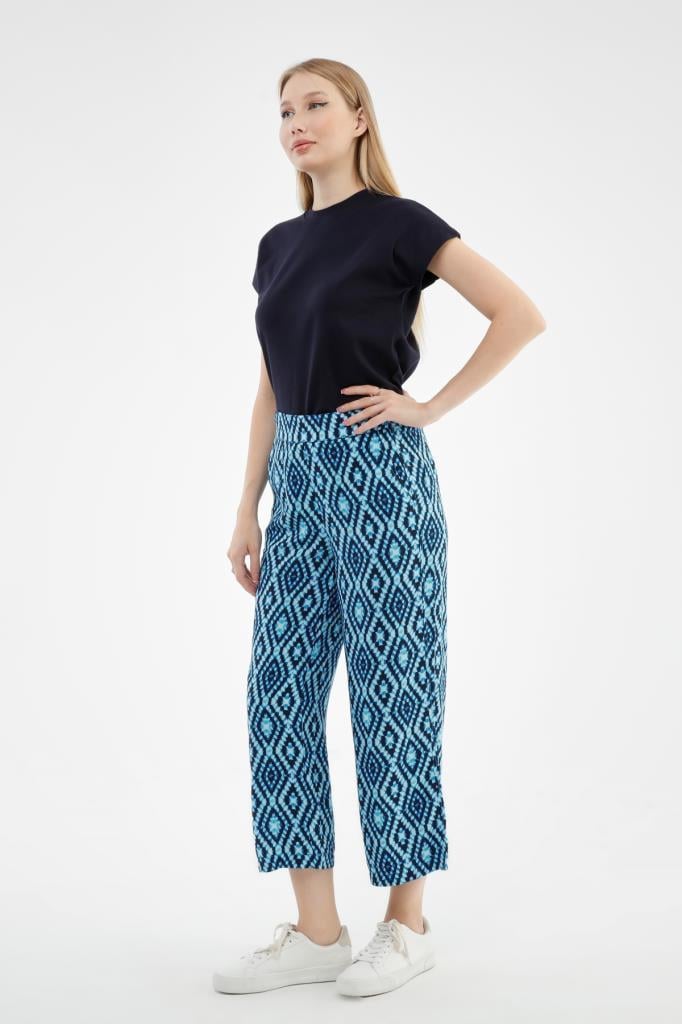 VALERIE TAYLOR Kadın Regular Fit Desenli Şalvar Pantolon 2405694