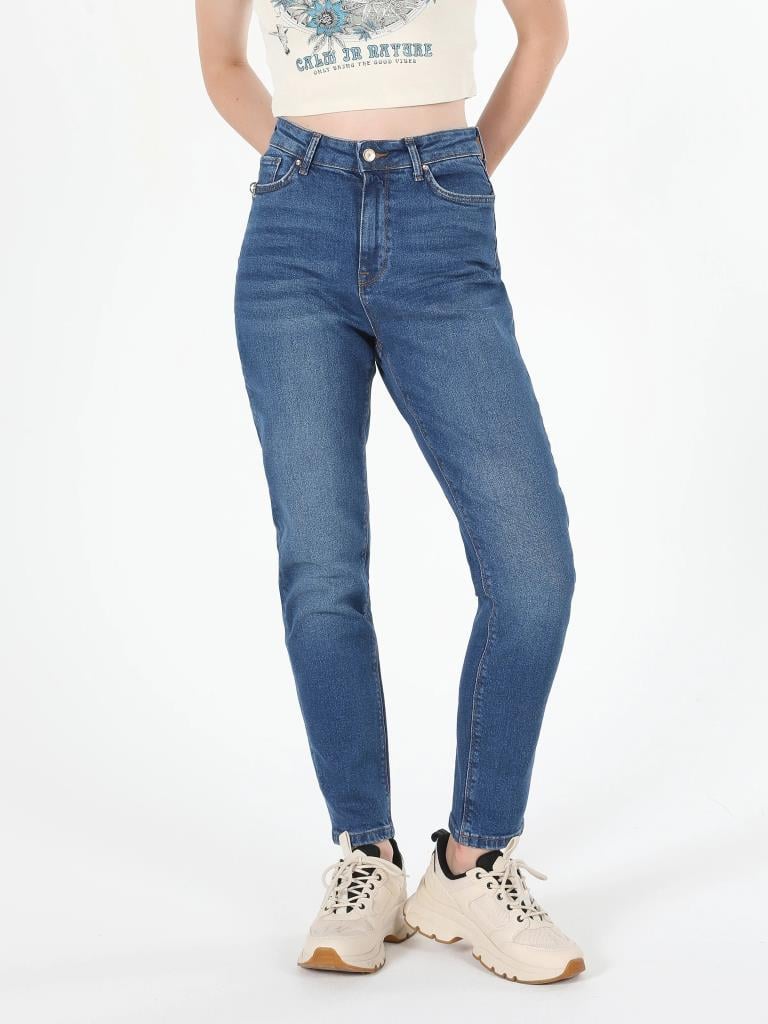 VALERİE TAYLOR Kadın Yüksek Bel Düz Paça Mom Jean 1060816