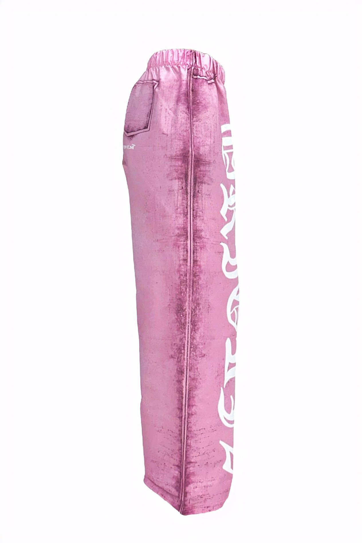 Bel Lastikli Baskılı Paraşüt Pembe Pantolon