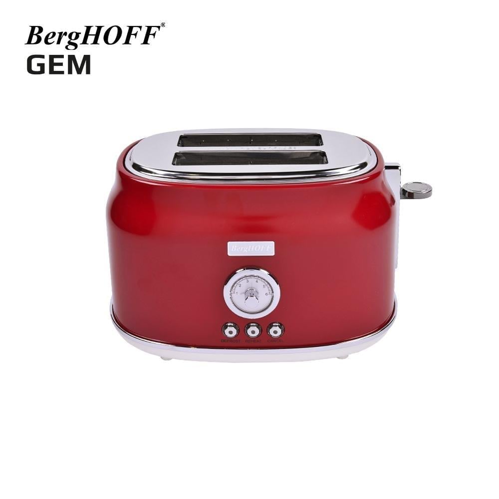 BerghoffBergHOFF GEM RETRO 1.7 Litre Kırmızı Yuvarlak Su Isıtıcısı & Kırmızı İki Dilim Ekmek Kızartma Makinesi79500207950040