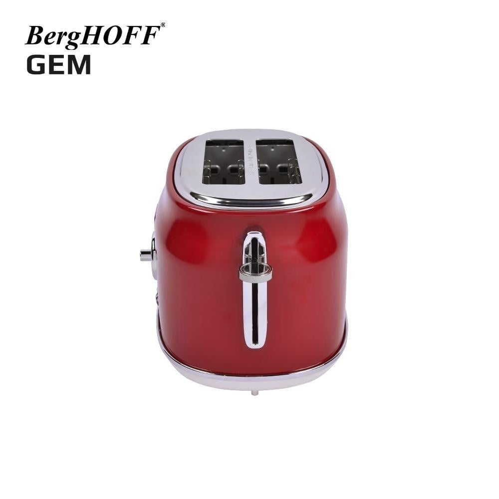 BerghoffBergHOFF GEM RETRO 1.7 Litre Kırmızı Yuvarlak Su Isıtıcısı & Kırmızı İki Dilim Ekmek Kızartma Makinesi79500207950040