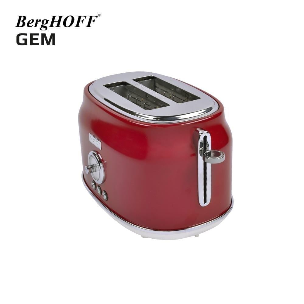 BerghoffBergHOFF GEM RETRO 1.7 Litre Kırmızı Yuvarlak Su Isıtıcısı & Kırmızı İki Dilim Ekmek Kızartma Makinesi79500207950040