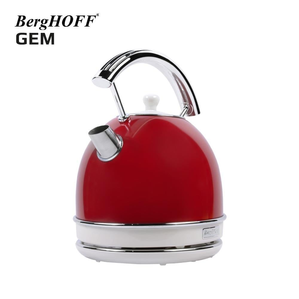 BerghoffBergHOFF GEM RETRO 1.7 Litre Kırmızı Yuvarlak Su Isıtıcısı & Kırmızı İki Dilim Ekmek Kızartma Makinesi79500207950040