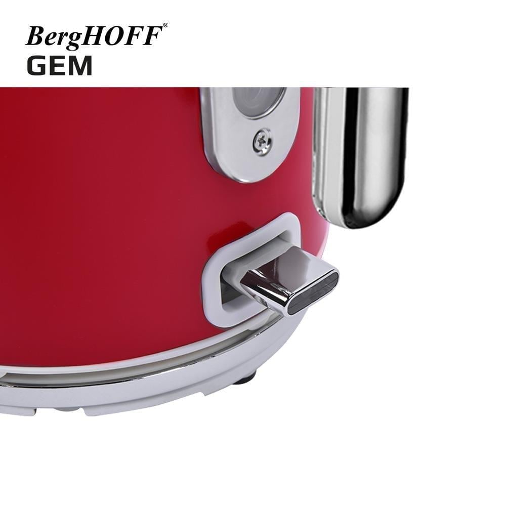 BerghoffBergHOFF GEM RETRO 1.7 Litre Kırmızı Yuvarlak Su Isıtıcısı & Kırmızı İki Dilim Ekmek Kızartma Makinesi79500207950040