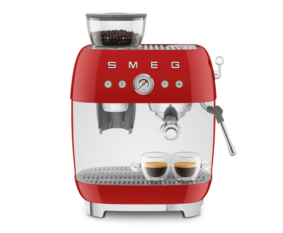SMEG KIRMIZI ÖĞÜTÜCÜLÜ ESPRESSO KAHVE MAKİNESİ ECF03BLEUEGF03RDEU