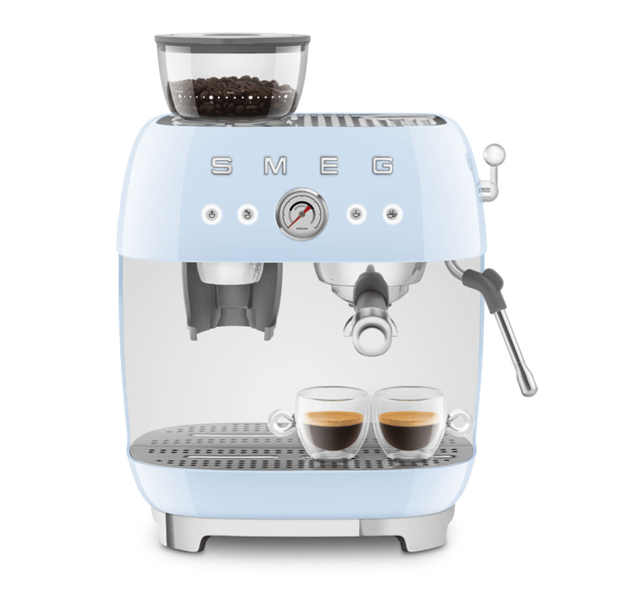 SMEG PASTEL MAVİ ÖĞÜTÜCÜLÜ ESPRESSO KAHVE MAKİNESİ ECF03BLEUEGF03PBEU