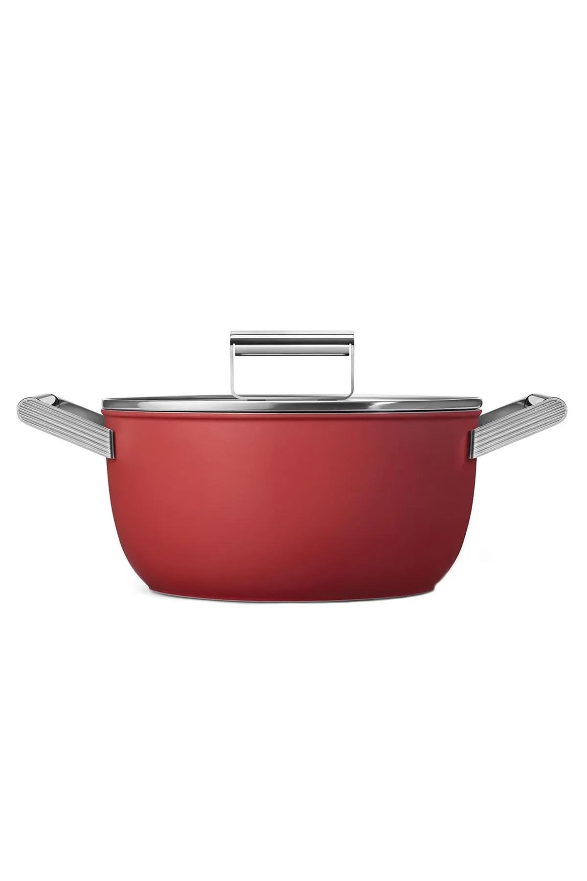 SMEGCookware 50'S Style GRANDE Kırmızı 6'lı Tencere&Tava Seti CKWGRNDCKWGRNDRDM02