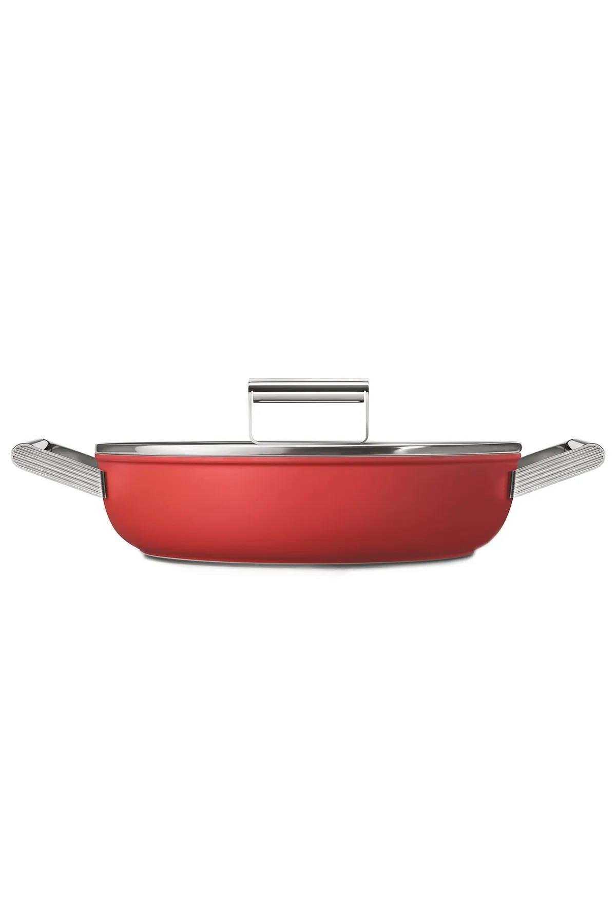 SMEGCookware 50'S Style GRANDE Kırmızı 6'lı Tencere&Tava Seti CKWGRNDCKWGRNDRDM02