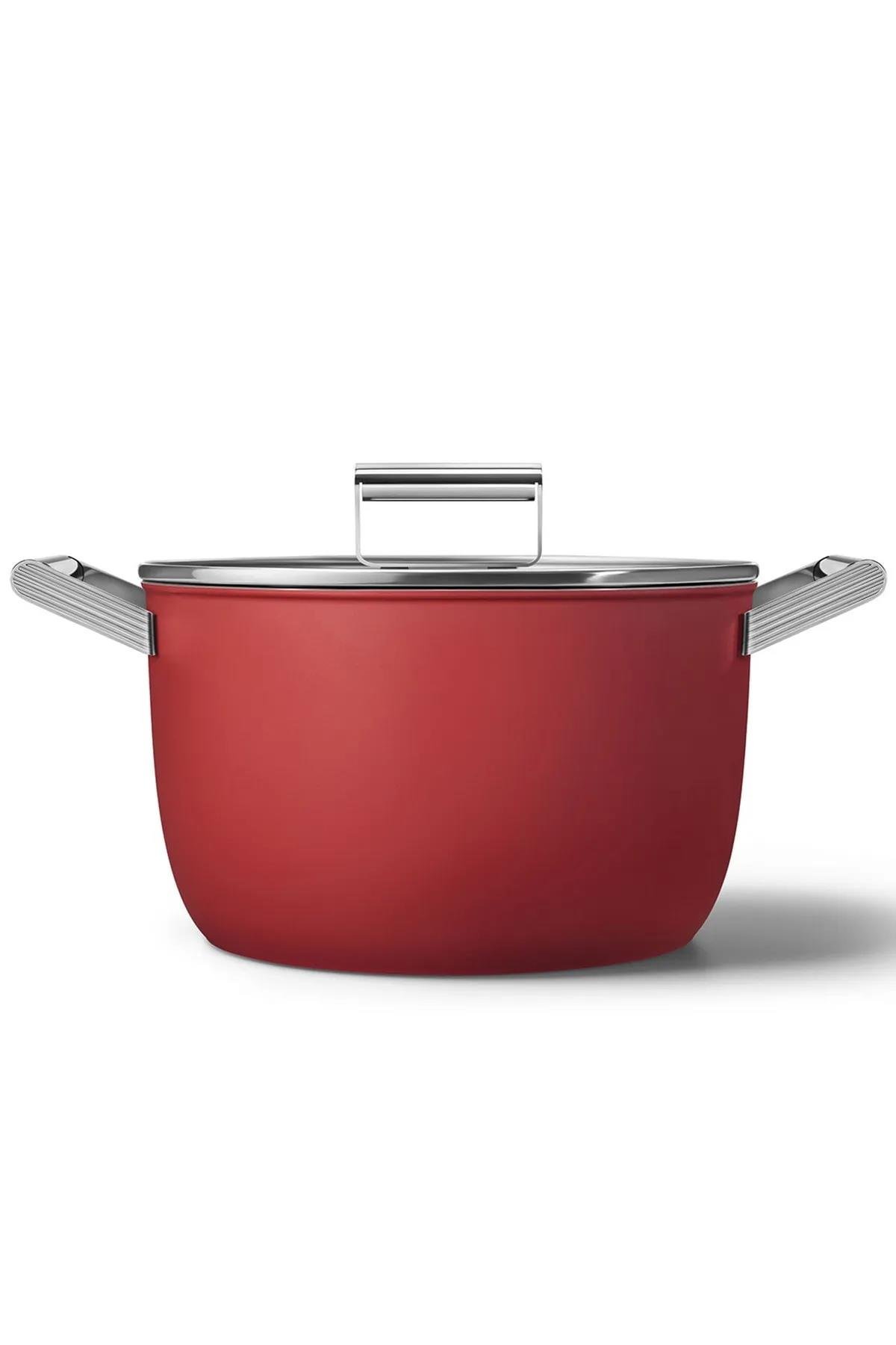 SMEGCookware 50'S Style GRANDE Kırmızı 6'lı Tencere&Tava Seti CKWGRNDCKWGRNDRDM02