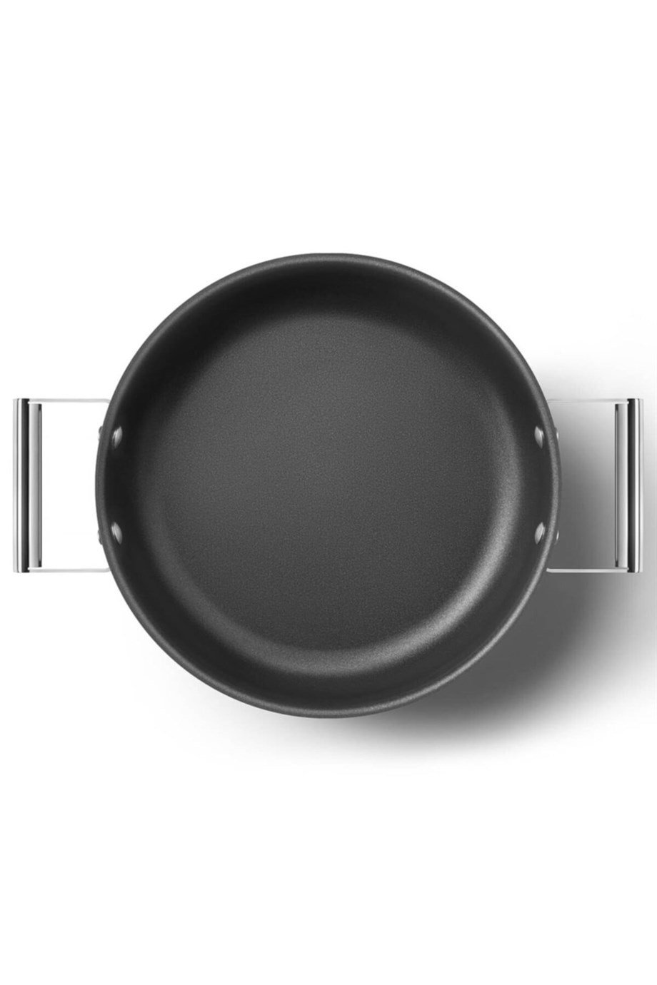 SMEGSMEG Cookware 50'S Style Siyah Pilav Tenceresi Cam Kapaklı 28 cm CKFD2811BLM