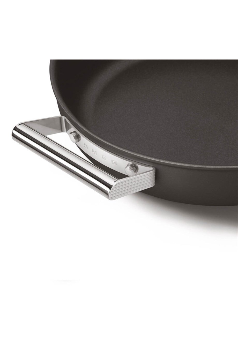 SMEGSMEG Cookware 50'S Style Siyah Pilav Tenceresi Cam Kapaklı 28 cm CKFD2811BLM