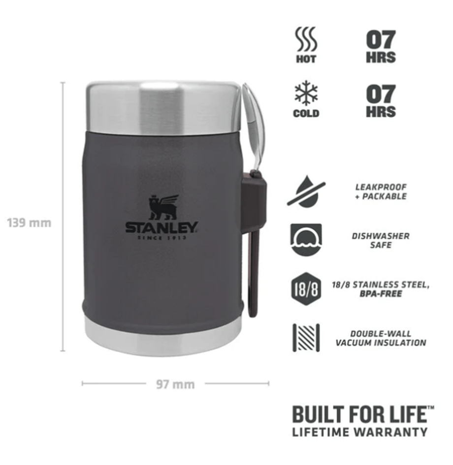 StanleySTANLEY KLASİK EFSANEVİ YİYECEK KAVONOZU + SPORK | 0.4L10-09382-082