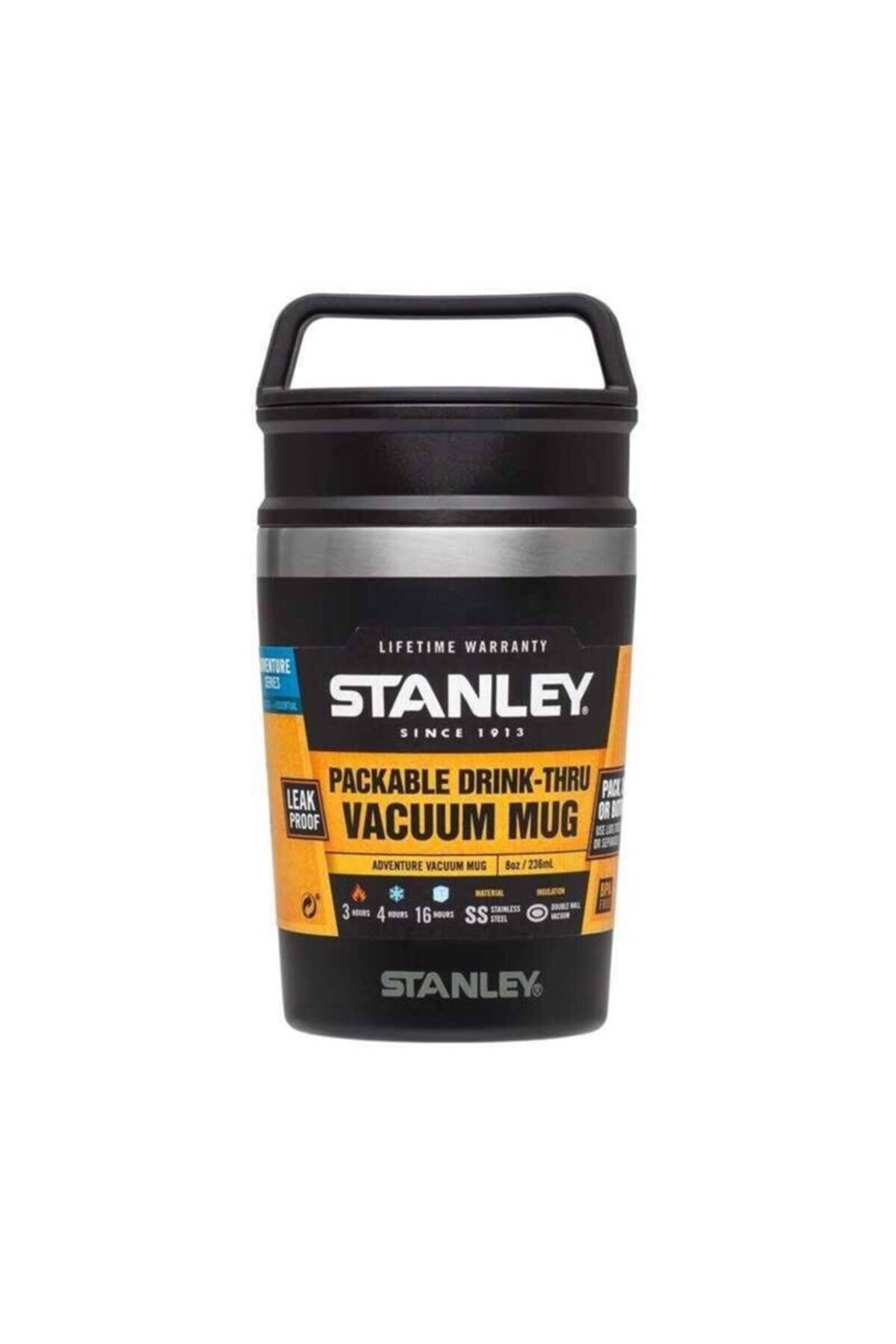 StanleyStanley Paslanmaz Çelik Vakumlu Seyahat Kupası 0.23 Lt Siyah10-02887-067