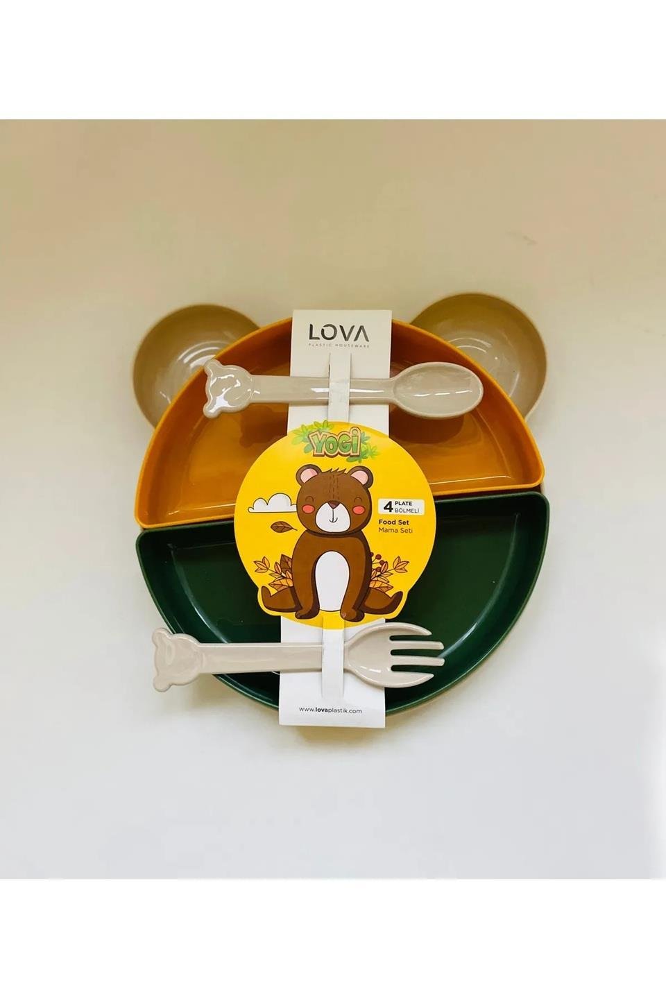 MUTFAK GEREÇLERİMUHTELİF009.01.1274Lova Mama Tabağı Çatal Kaşık Ayı Yogi LV-111Lova Mama Tabağı Çatal Kaşık Ayı Yogi LV-111