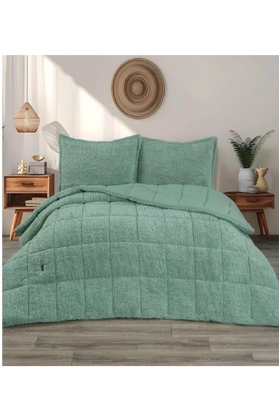 EV TEKSTİLİSCHAFER009.01.0976Schafer Home Deluxe Çift Kişilik Yorgan Seti 3-Adaçayı YeşiliSchafer Home Deluxe Çift Kişilik Yorgan Seti 3-Adaçayı Yeşili