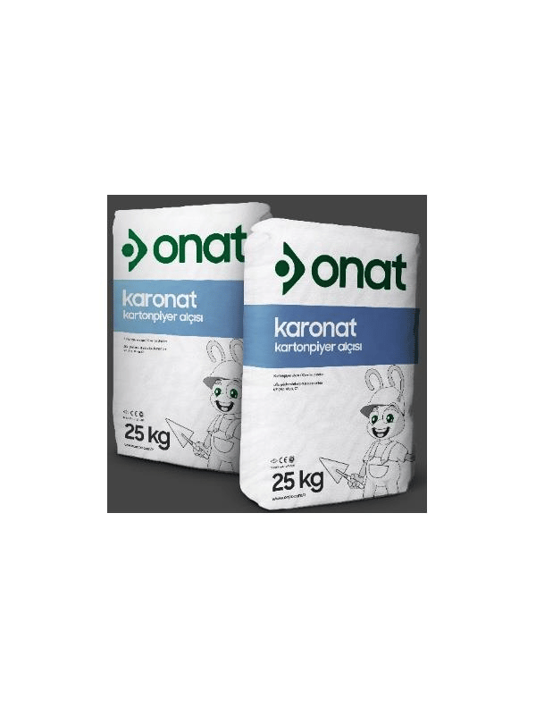 ALÇI & ALÇIPANONAT010.01.0006KARONAT KARTON PİYER ALÇISI 25KGKARONAT KARTON PİYER ALÇISI 25KG