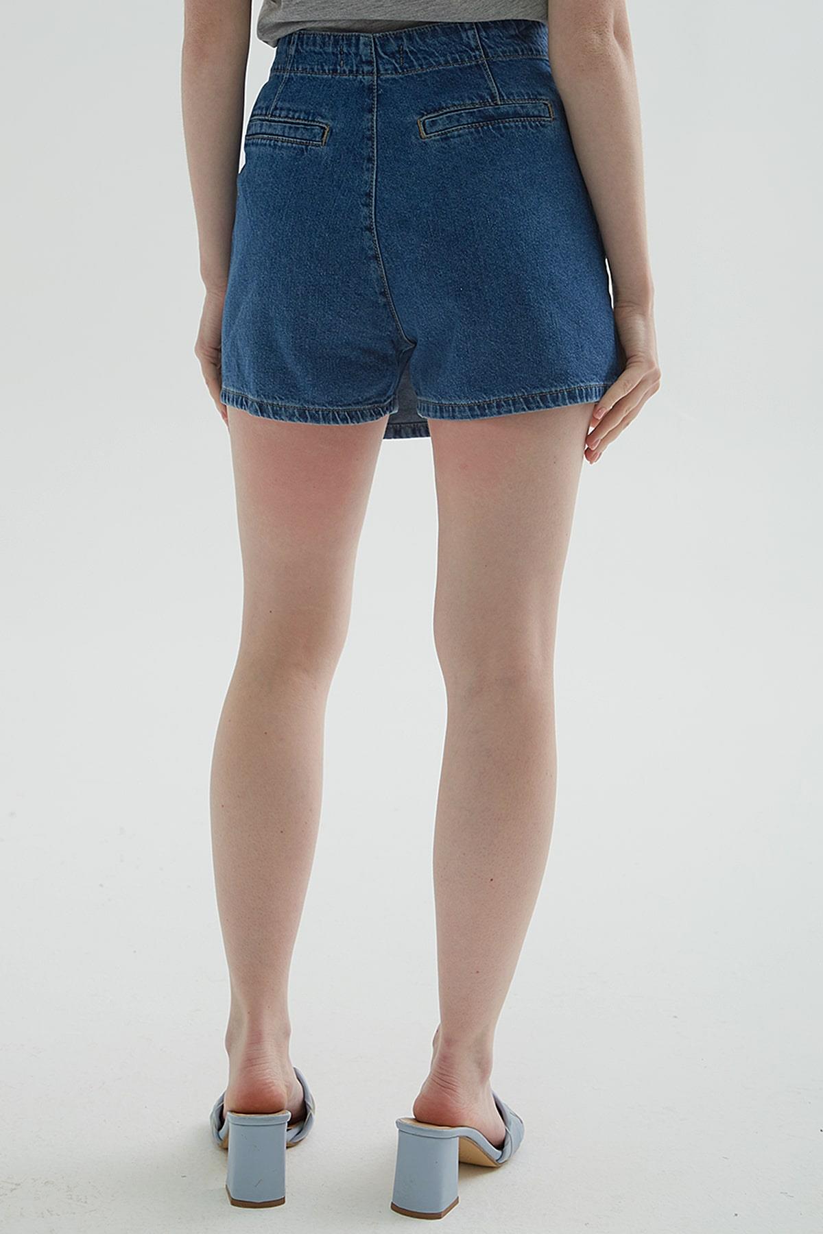 Denim Şort Etek Mavi | Fashion Friends