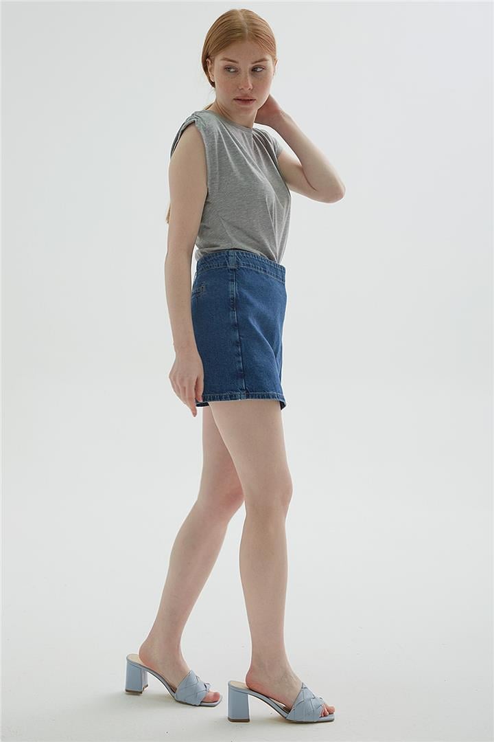 Denim Şort Etek Mavi | Fashion Friends