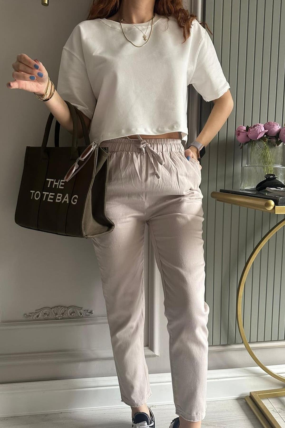 Gabardin Pantolon Taş | Fashion Friends