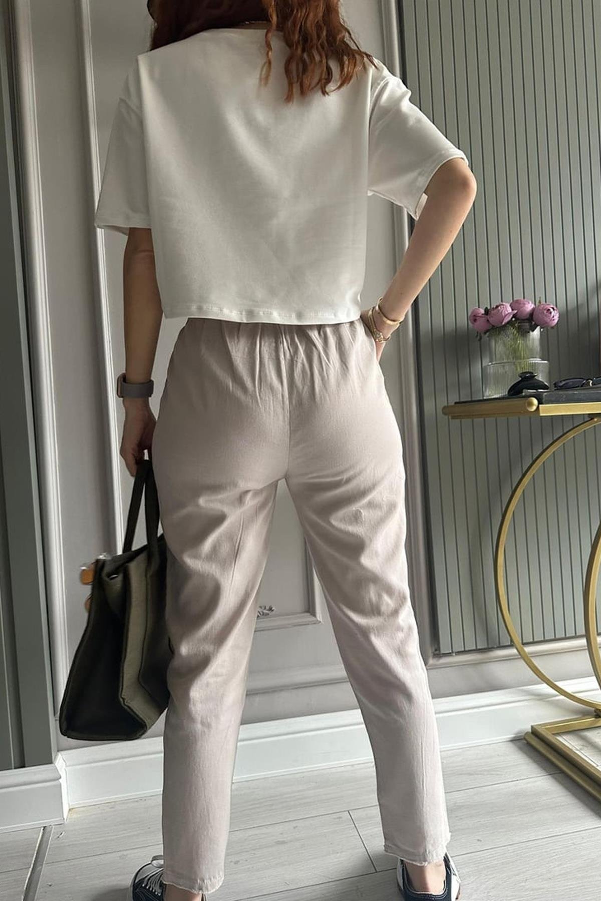 Gabardin Pantolon Taş | Fashion Friends