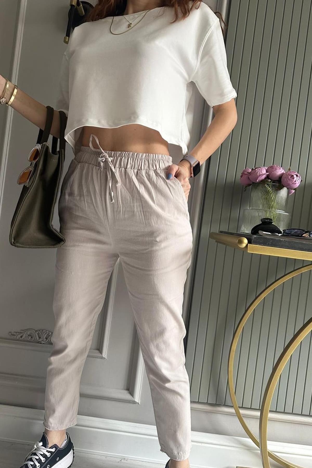 Gabardin Pantolon Taş | Fashion Friends
