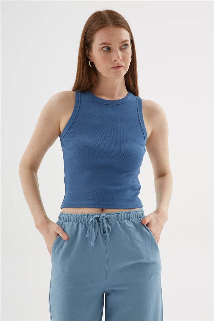 Halter Yaka Atlet Mavi | Fashion Friends