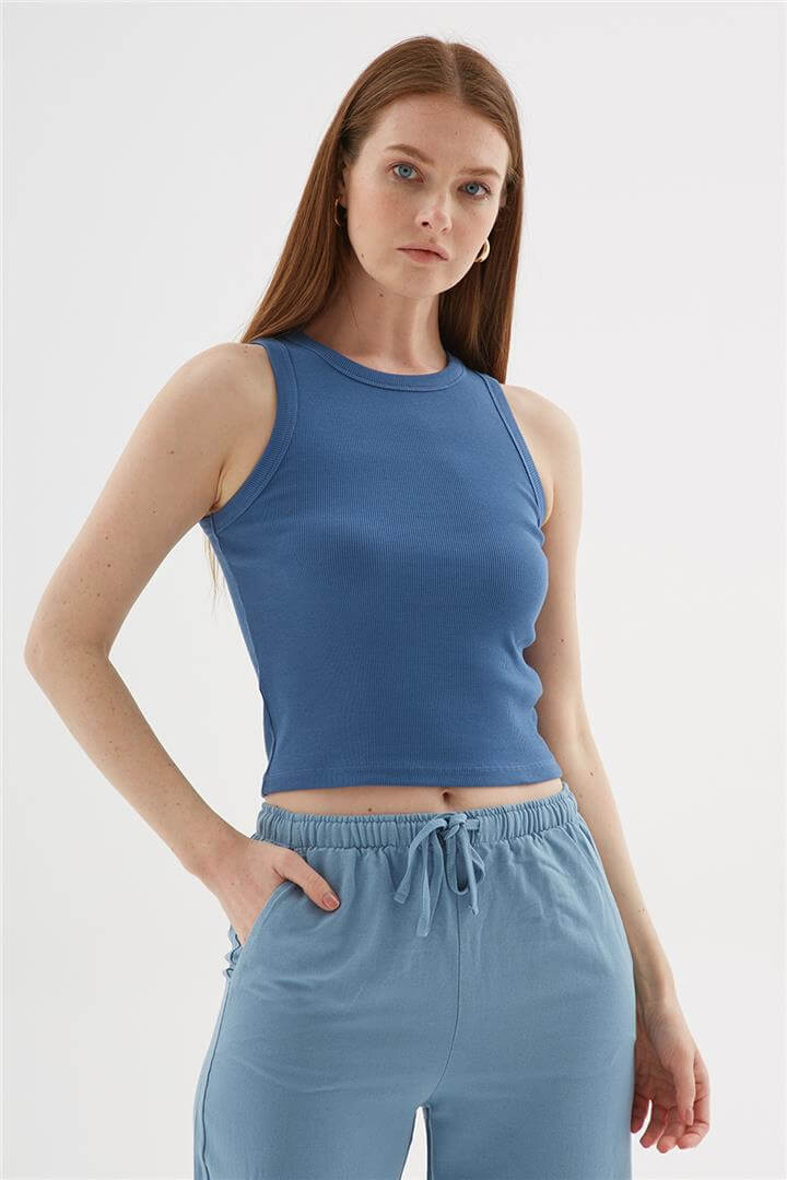 Halter Yaka Atlet Mavi | Fashion Friends