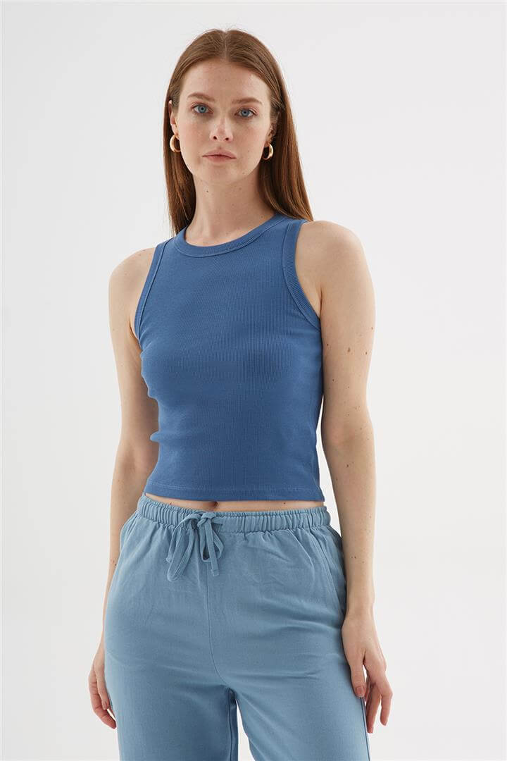 Halter Yaka Atlet Mavi | Fashion Friends