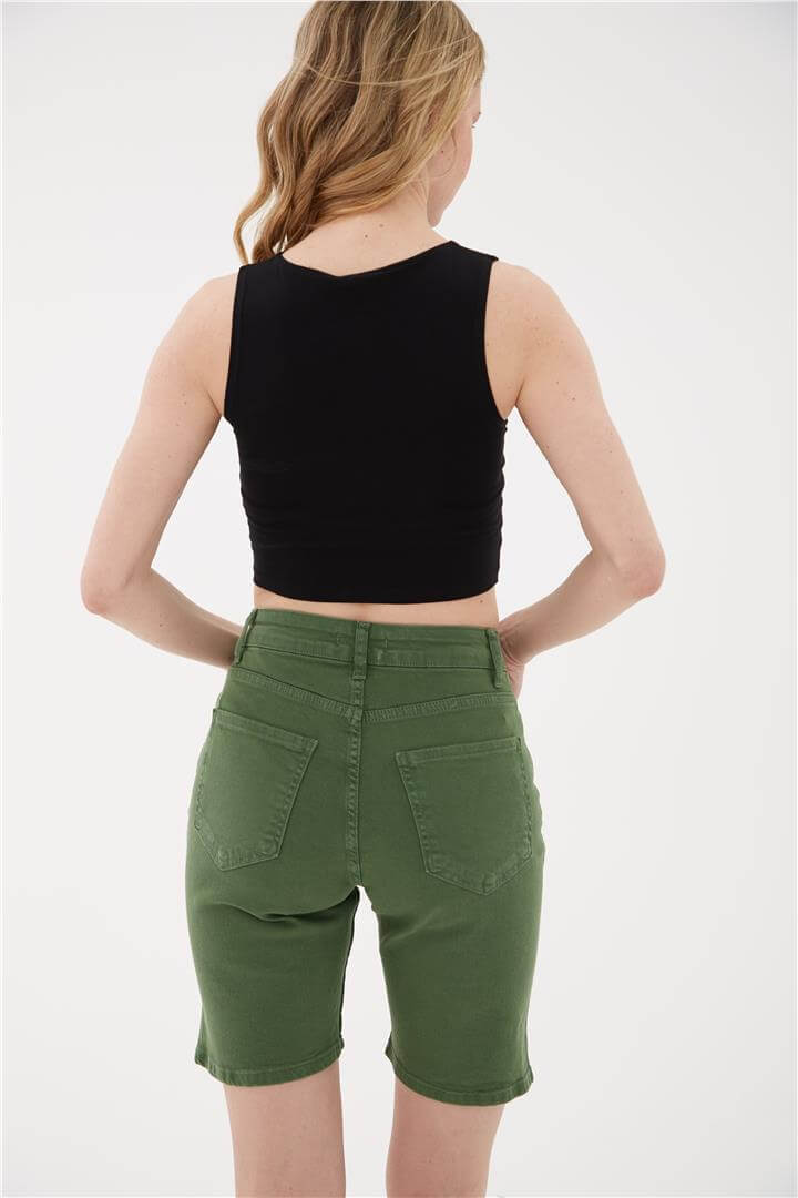 Kolsuz Crop Bluz Siyah | Fashion Friends