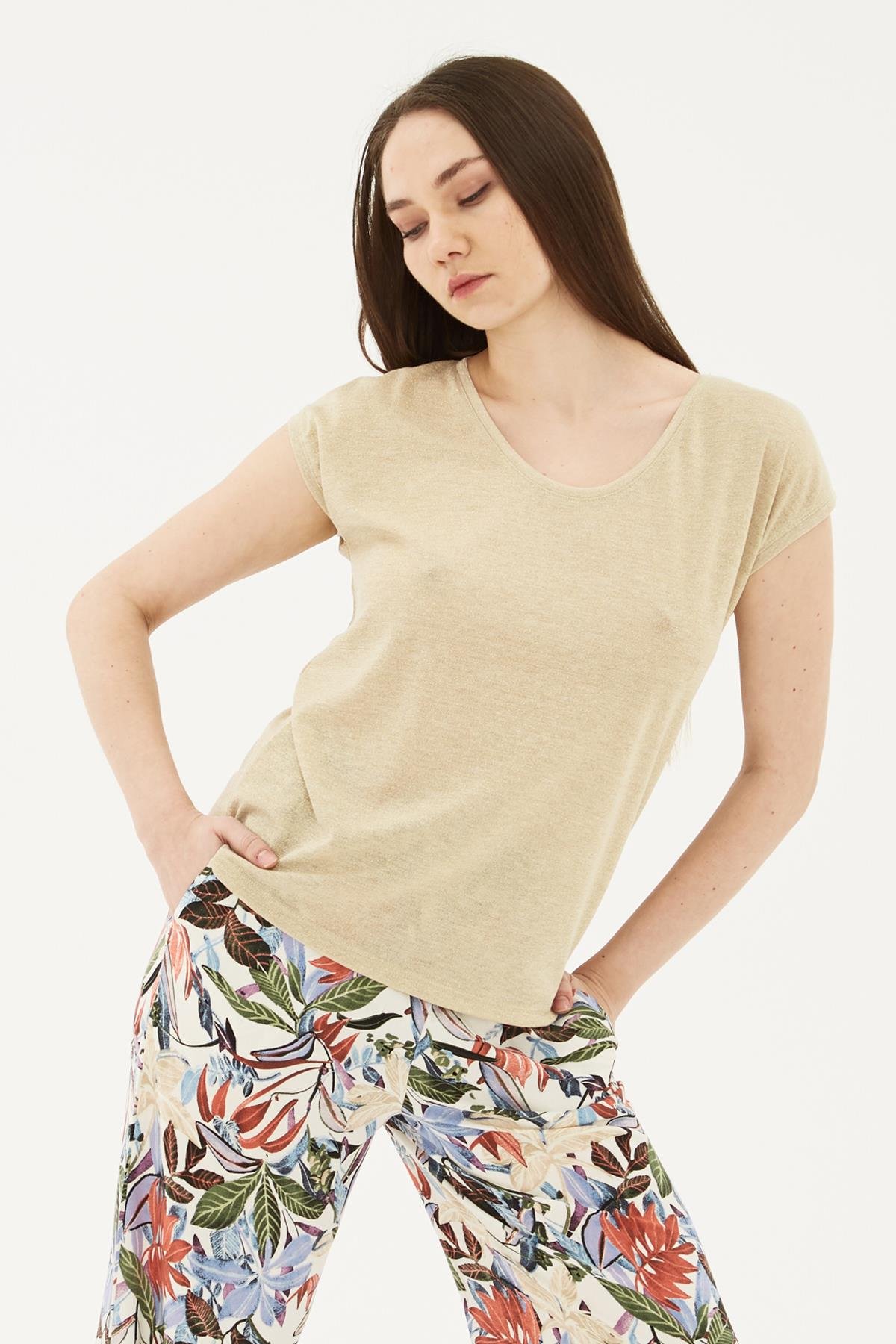 Simli Bluz Gold | Fashion Friends