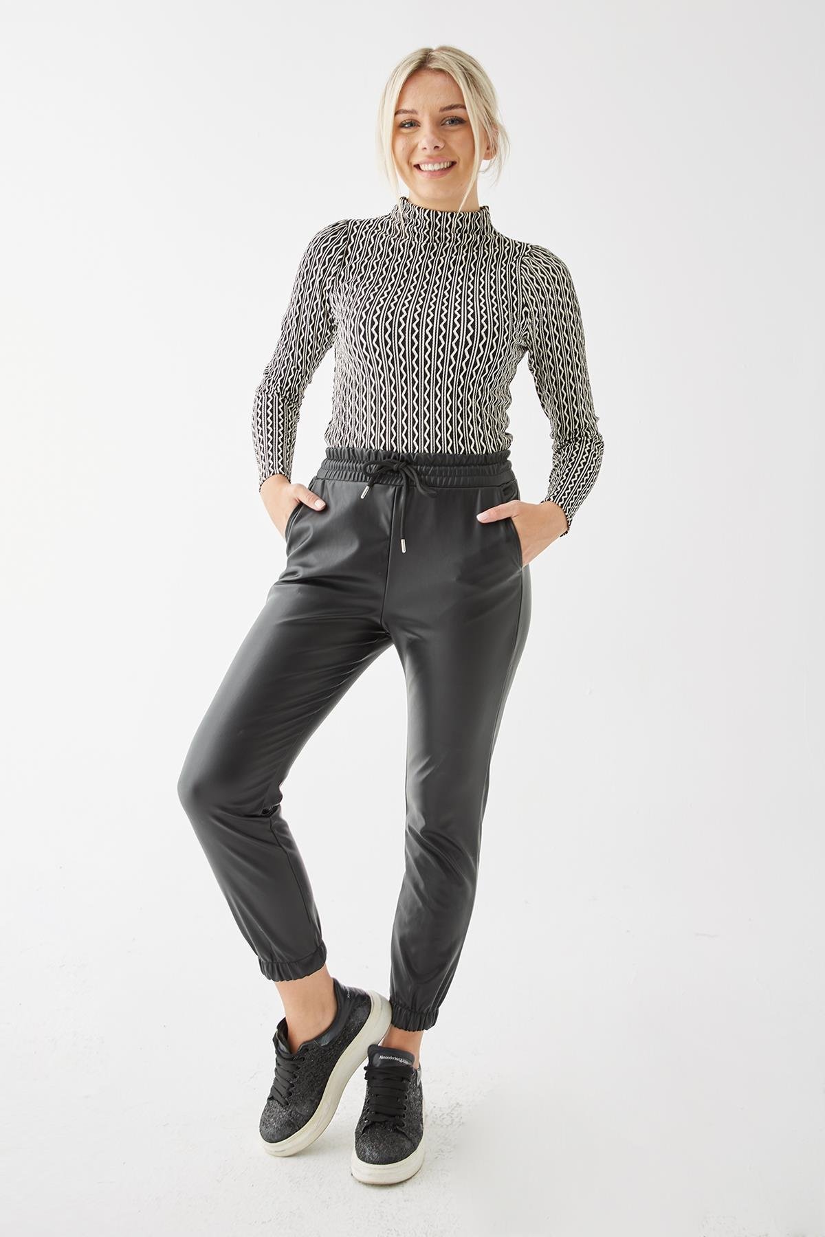 Suni Deri Pantolon Siyah | Fashion Friends