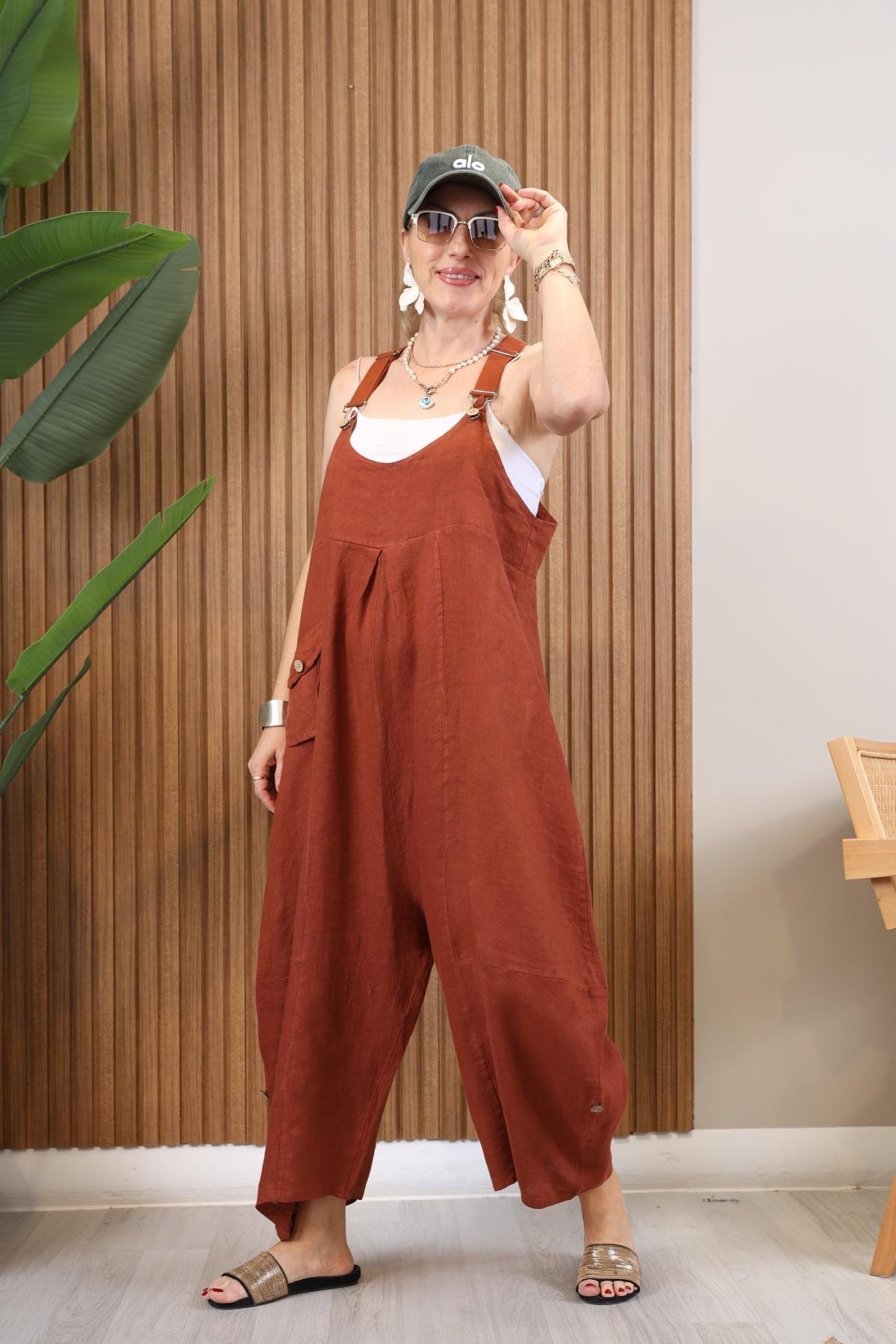 İthal Keten Kiremit Tulum