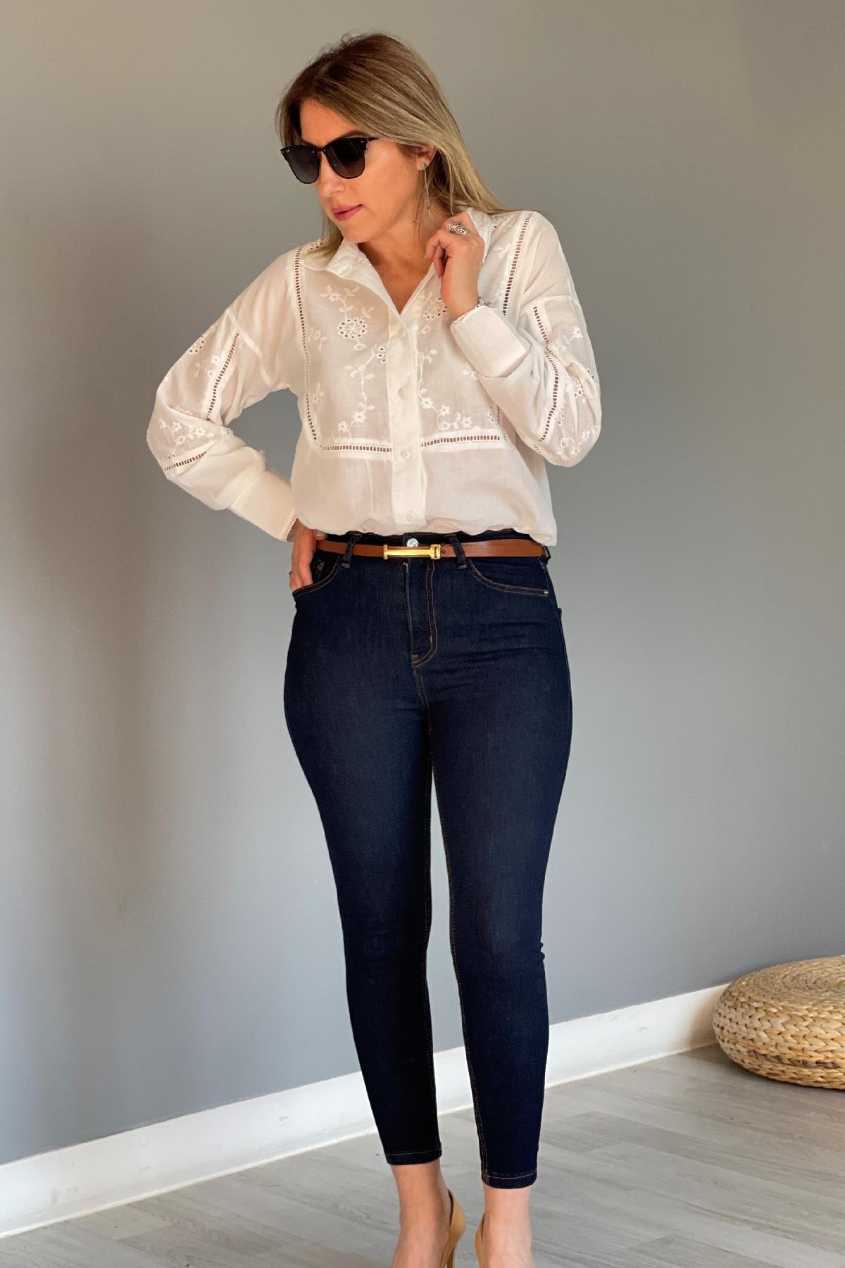 Lacivert Skinny Jean