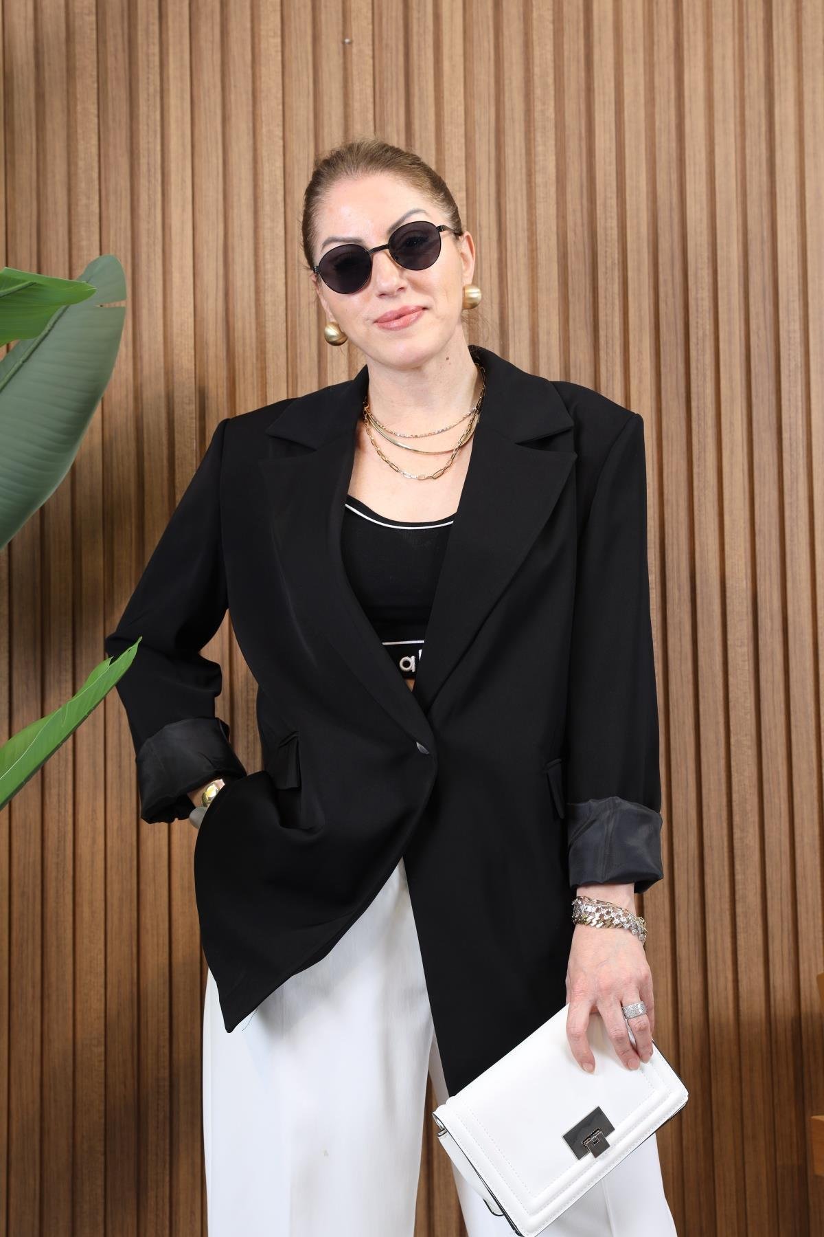 Oversize Siyah Blazer