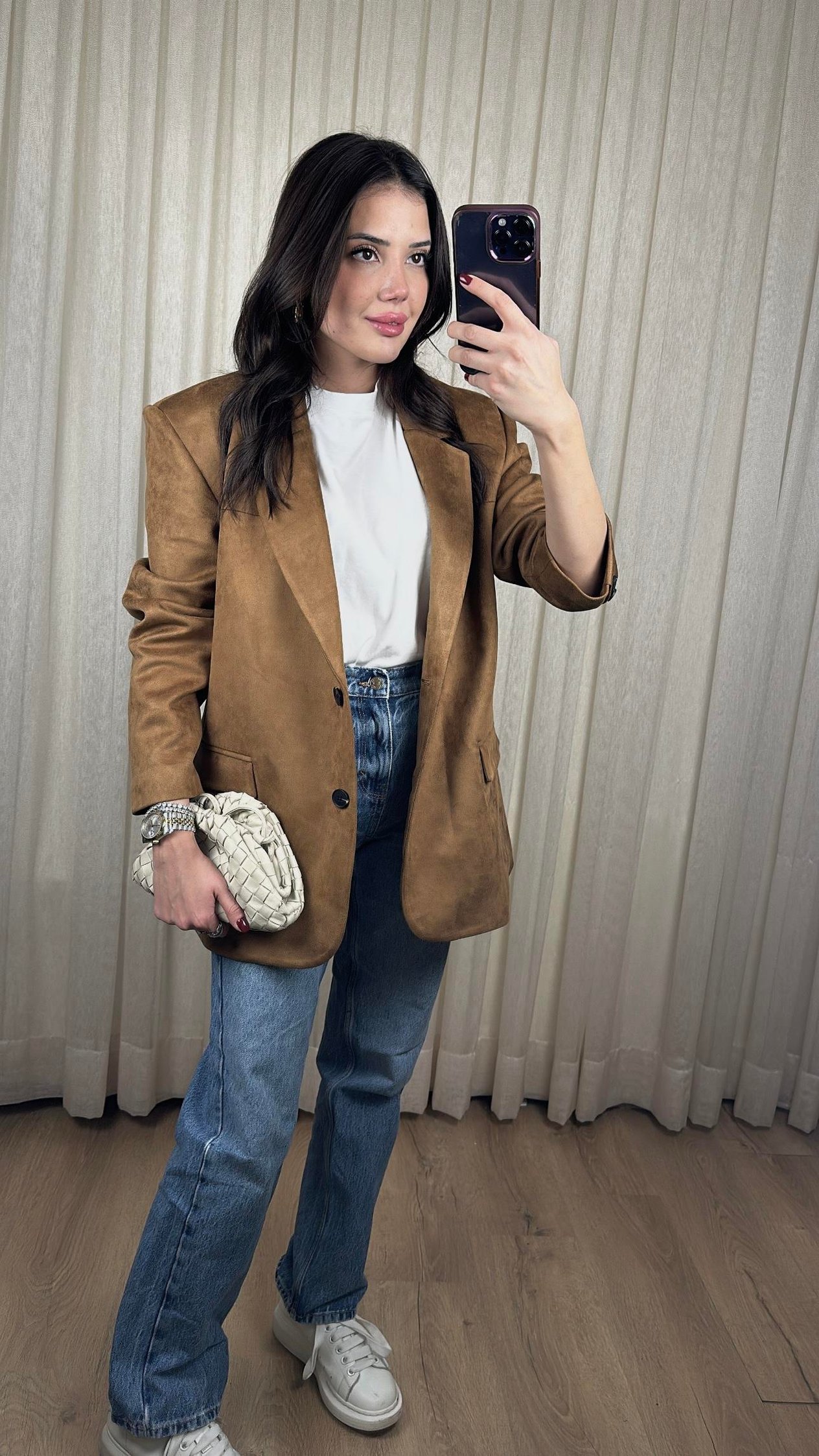 Frakine Shop Kesim Taba Güderi Premium Blazer 