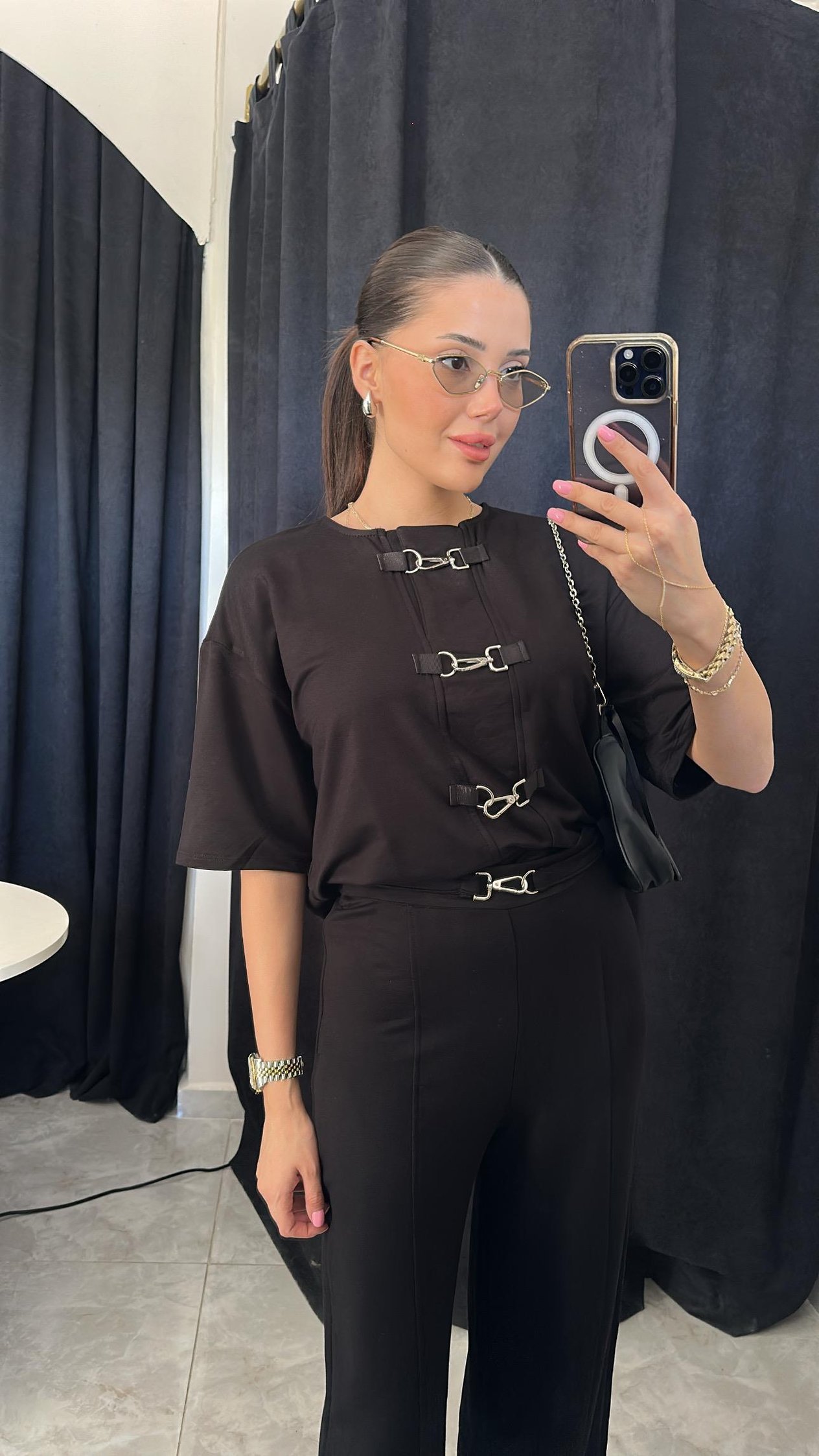 Kanca Detaylı Modal Tshirt