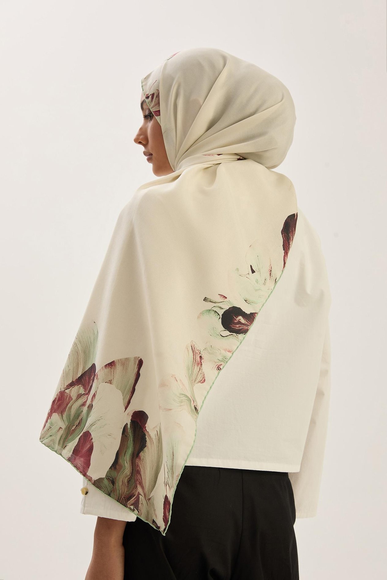 HUŞ PAMUK İPEK ŞAL 70*190 CM - YEŞİL