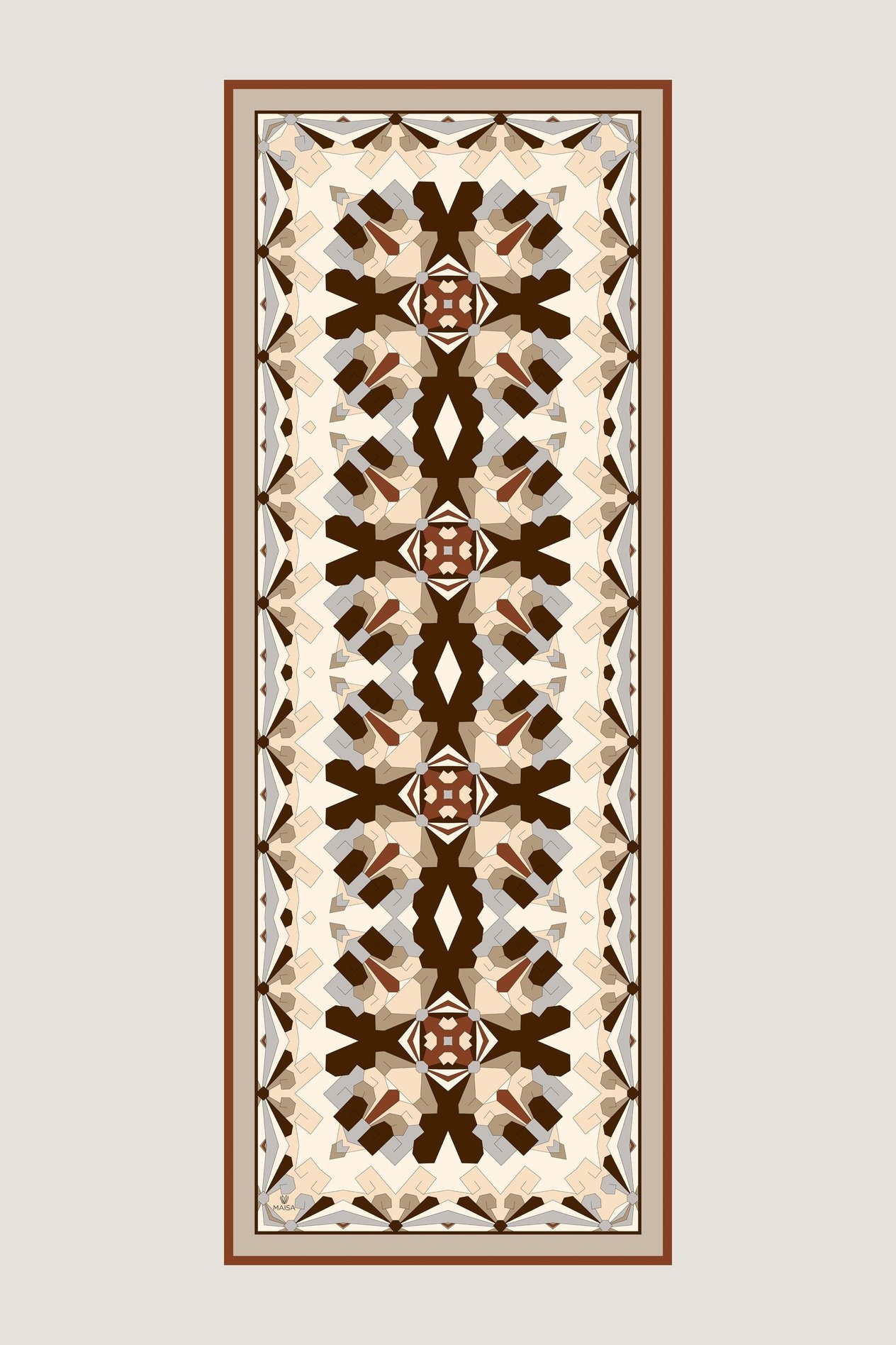 TARA PAMUK İPEK ŞAL 70*190 CM - KAHVERENGİ