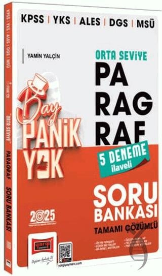 2025 KPSS YKS ALES DGS MSÜ Tamamı Çözümlü Panik Yok Orta Seviye Paragraf Soru Bankası (5 Deneme İlaveli)