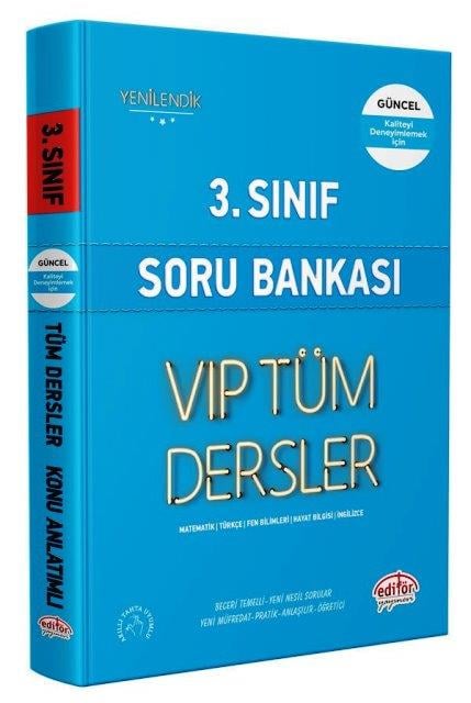 3. Sınıf VIP Tüm Dersler Soru Bankası Mavi Kitap