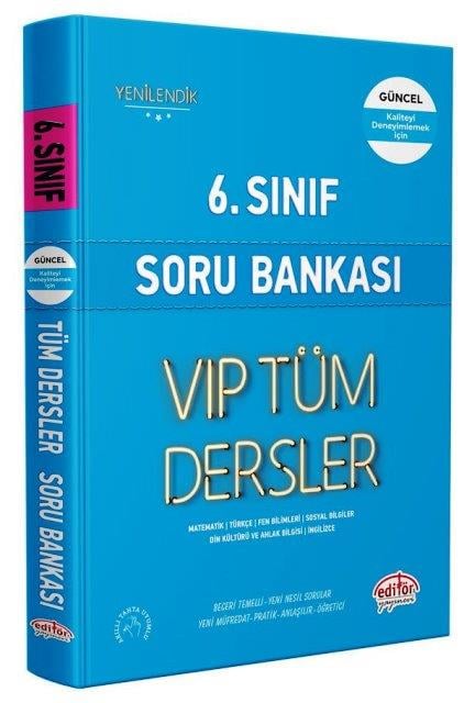 6. Sınıf VIP Tüm Dersler Soru Bankası Mavi Kitap