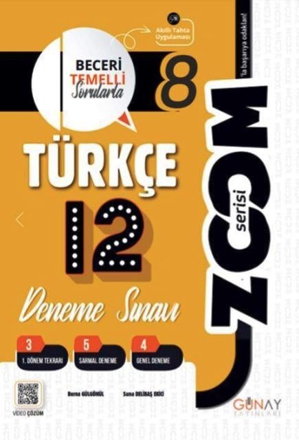 8. Sınıf LGS Türkçe Zoom Serisi 12 li Branş Denemeler