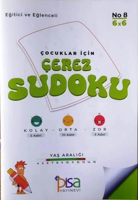 Çocuklar İçin Çerez Sudoku 6X6 8. Kitap