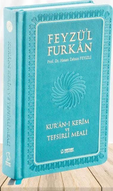 Feyzü'l Furkan Kur'ân-ı Kerîm ve Tefsirli Meali (Büyük Boy - Mushaf ve Meal - Ciltli) TURKUAZ