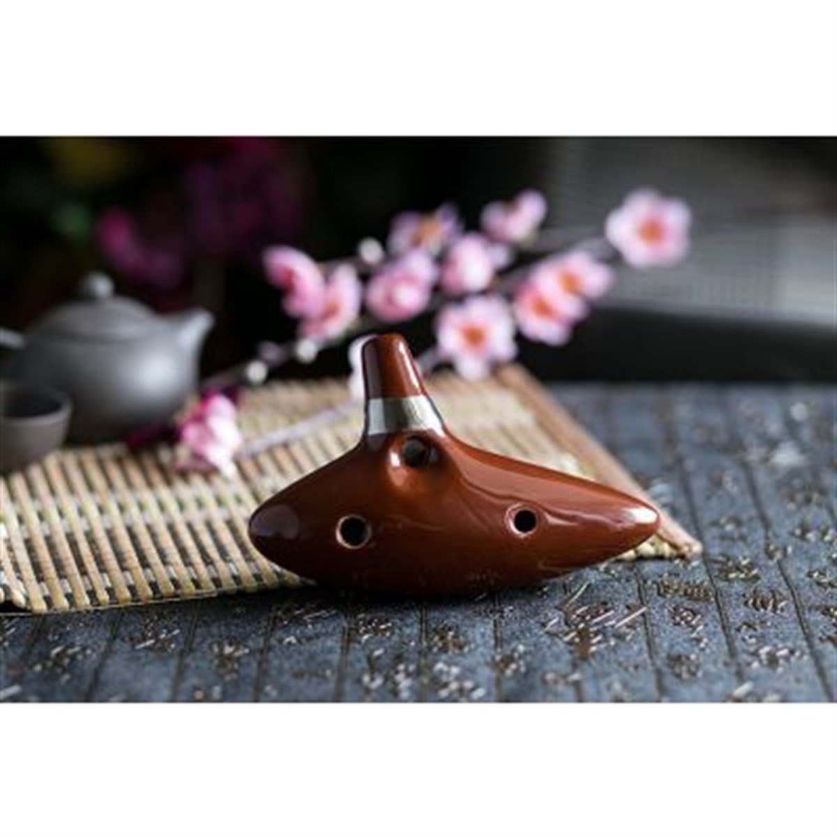 HermaNN Mayer HMO12BR PRO Seramik Alto Ocarina - KAHVERENGİ