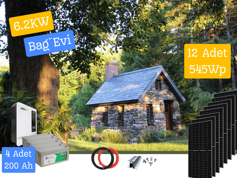 6.2 Kw Bağ Evi Paketi ( 12 Panelli )Bağ Evi - Karavan Solar PaketlerSolinved{TEDARIKCI