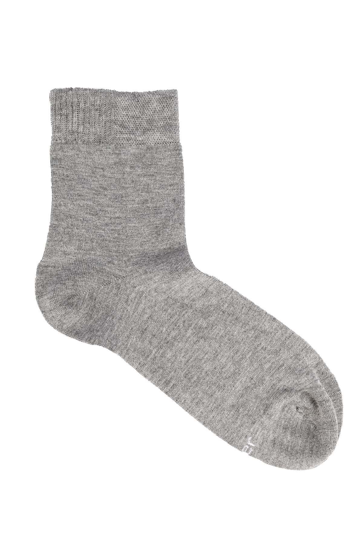 Erkek Bambu Yarım Konç Çorap 6451 GRİMELANJ  JBR6451.000001