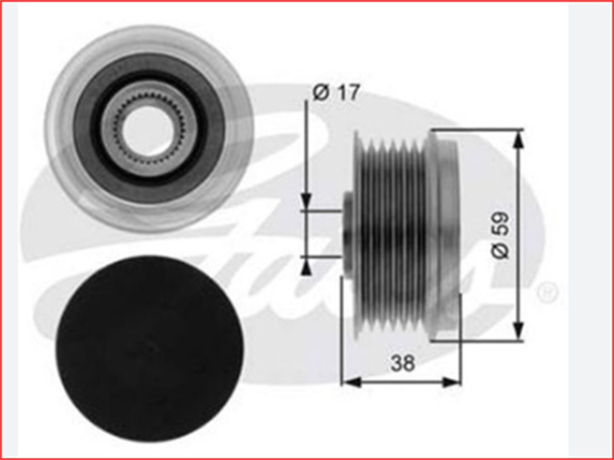 77362721G - KASNAK,ALTERNATOR(ICI INA MARKA )GAT-OAP7039 1.3 ALBEA DOBLO LINEA FIORINO / GATES