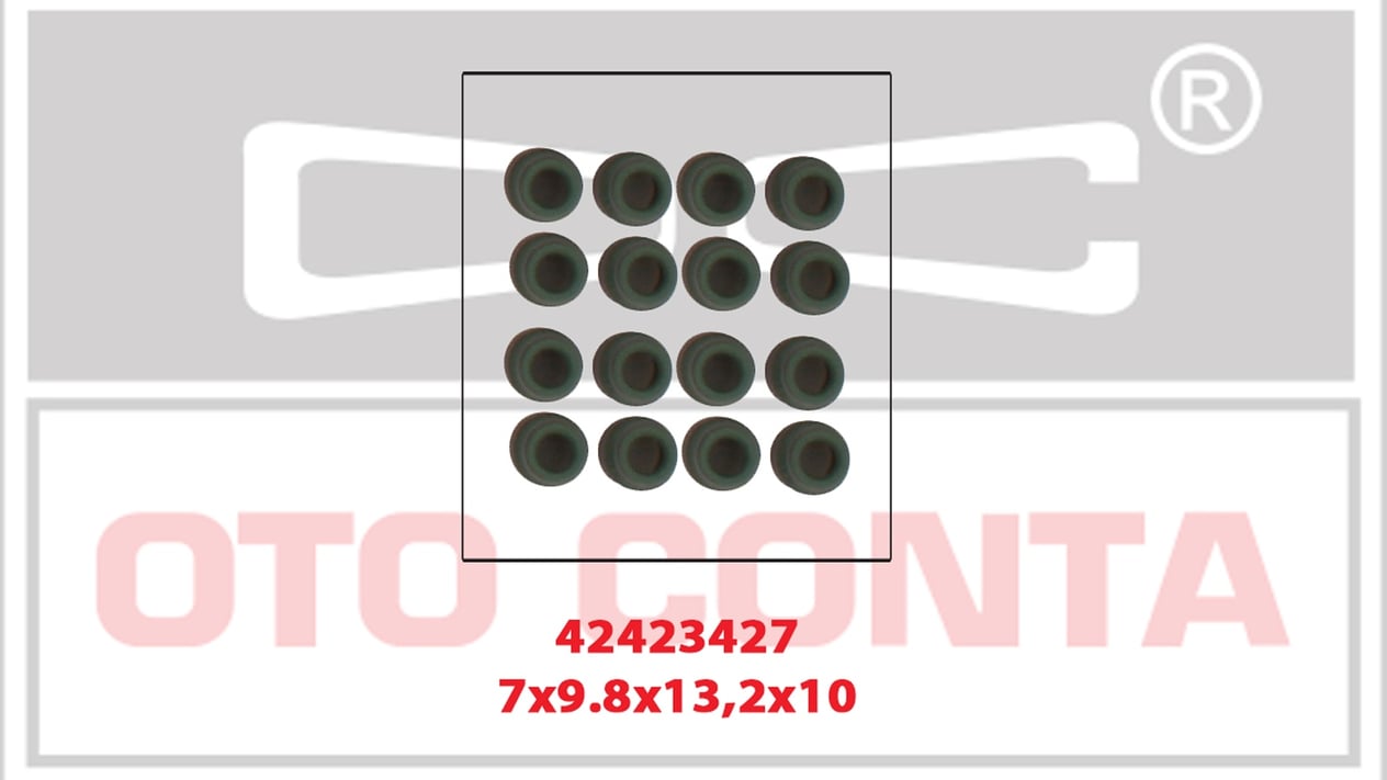 OTC-42423427 - 7 MM SUBAP LASTIGI 16 ADET VITON(7X9.8X13.2X10) 7581344 / OTOCONTA